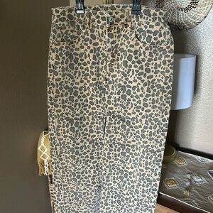 American Eagle Outfitters Leopard Print Stovepipe Jeans